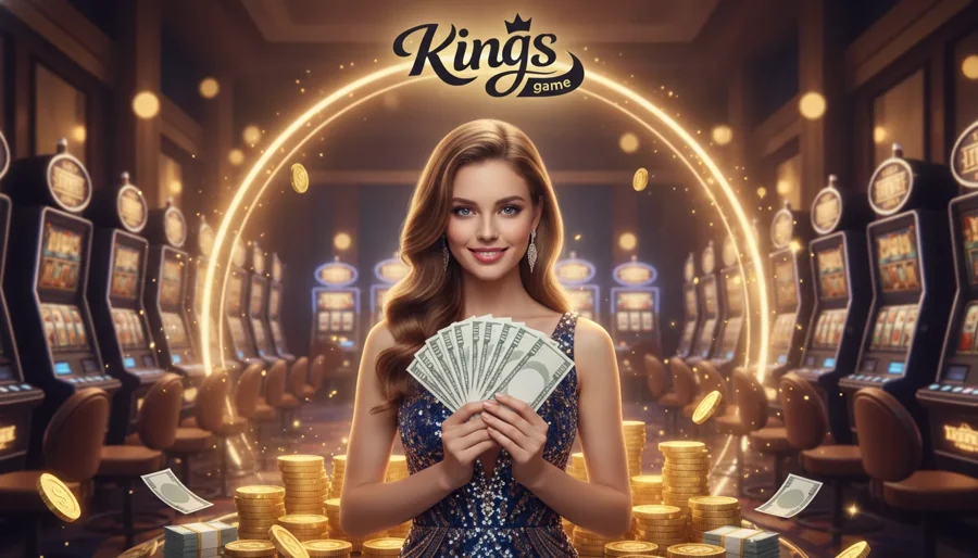 Kings Game lobby with slots, live tables and Aviator